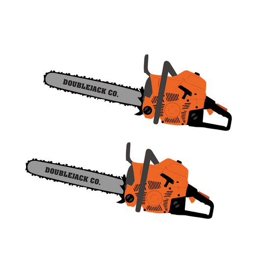 Chainsaw Victory Helmet Sticker "Pair"